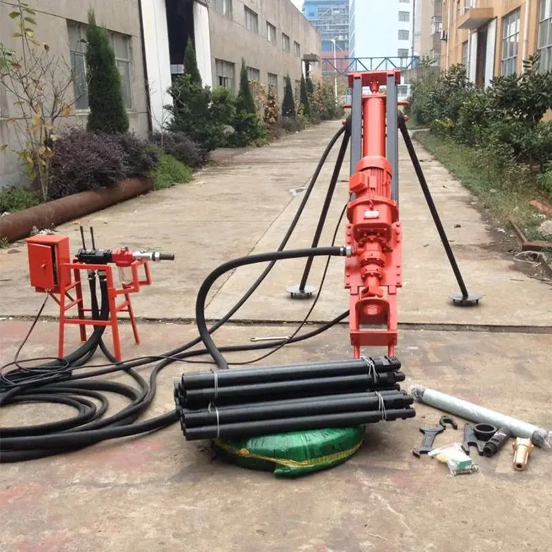 Customized Lightweight Pneumatic DTH Drilling Rig Mini Rock Drill 40m Multi Angle Drilling For Road Building