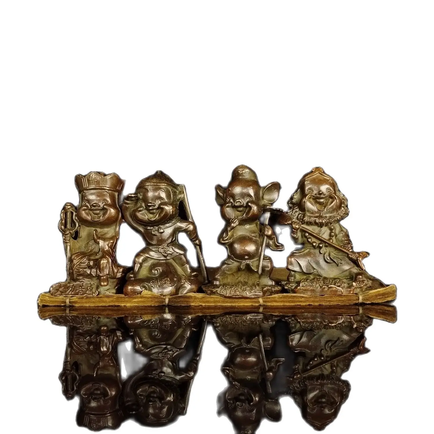 Bronze Tang Monk Sun Wukong Sand Monk Pig Bajie Statue Decoration Crafts Metal Journey to the West Anime Cartoon Doll Toy Gift