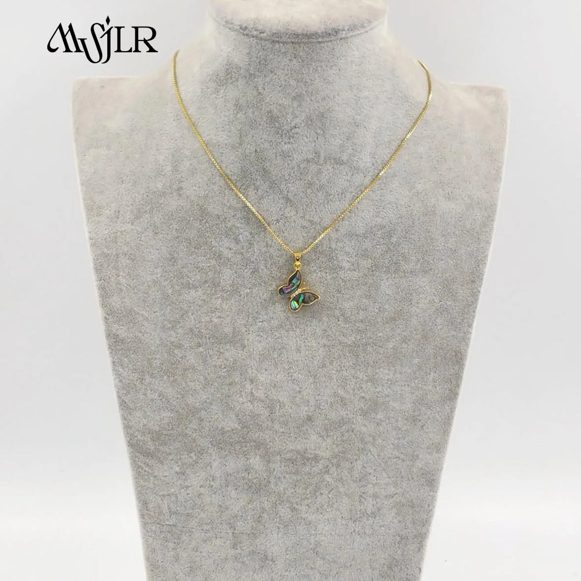 

MVN098 High-end Feel Popular Minority Butterfly Shape Necklace With 18k Yellow Gold PlatedFor Women Daily Decoration