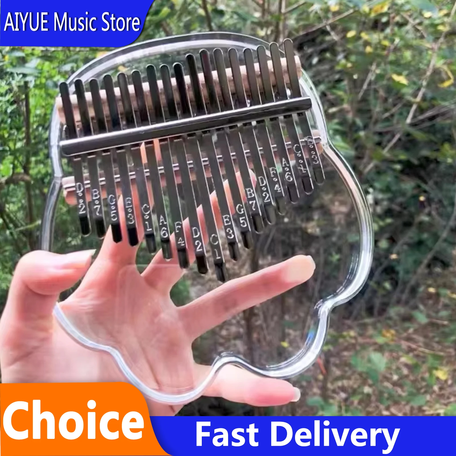

Thumb Piano Case Acrylic Metal Thickened Acrylic Body Plucked Kindergarten For Beginner Musical Instrument Parts Accessories