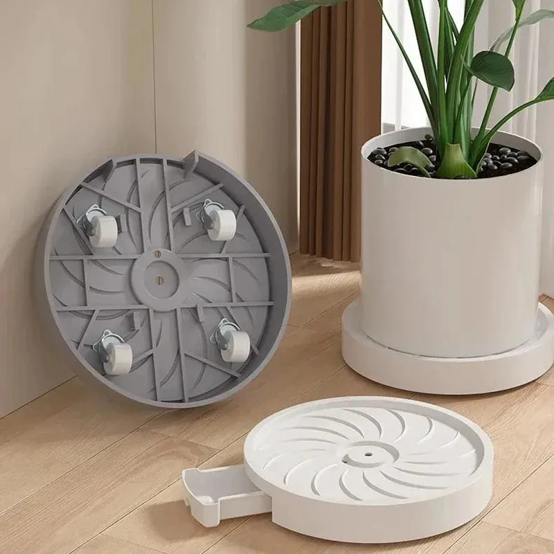 Universal Wheel Flower Pot Base Silent Invisible Balcony Outdoor Garden Flowerpot Mobile Tray Plastic Thickened Gardens Supplies