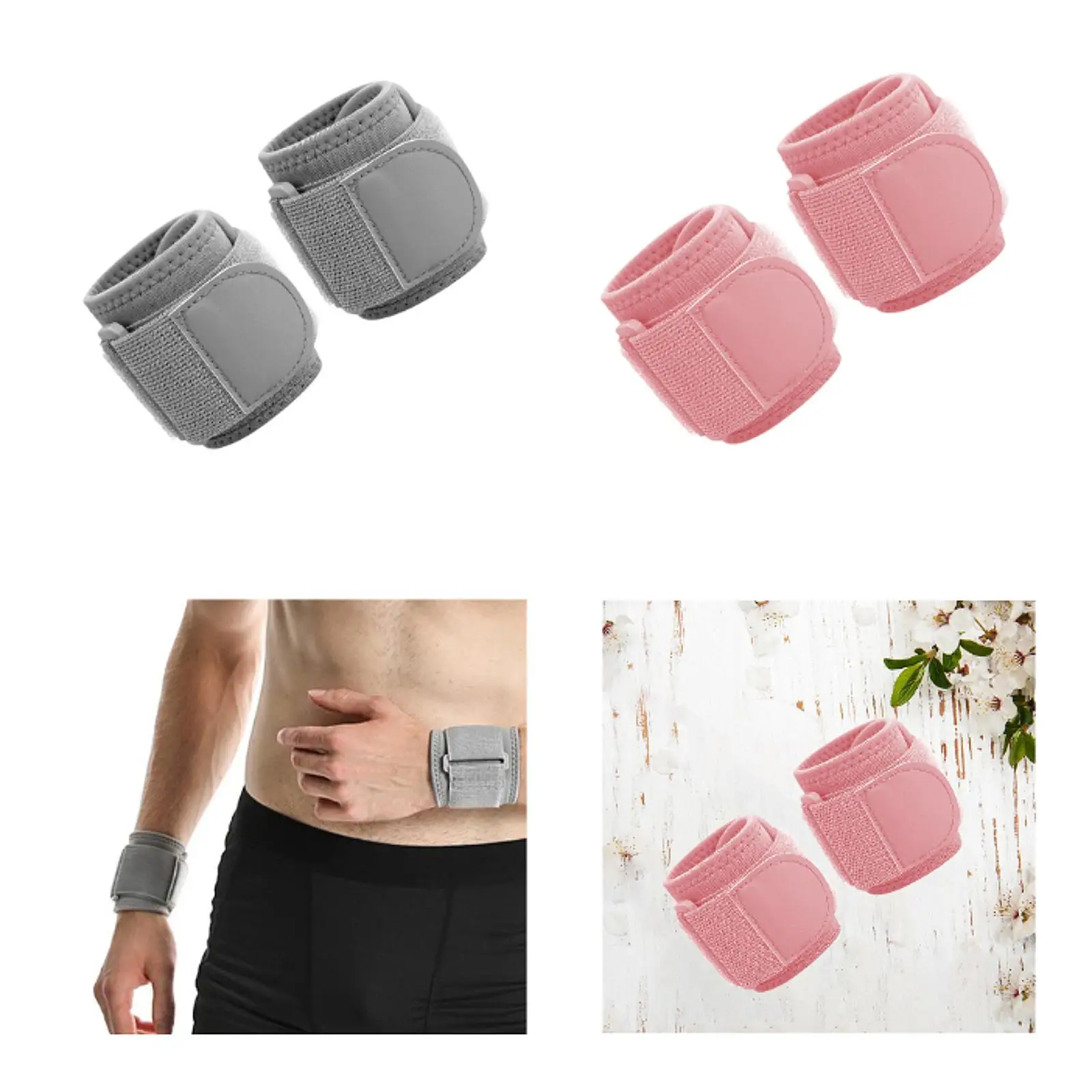 2x Sport-Armband, Handgelenkstütze, verstellbar, flexibel, multifunktional, Fitness