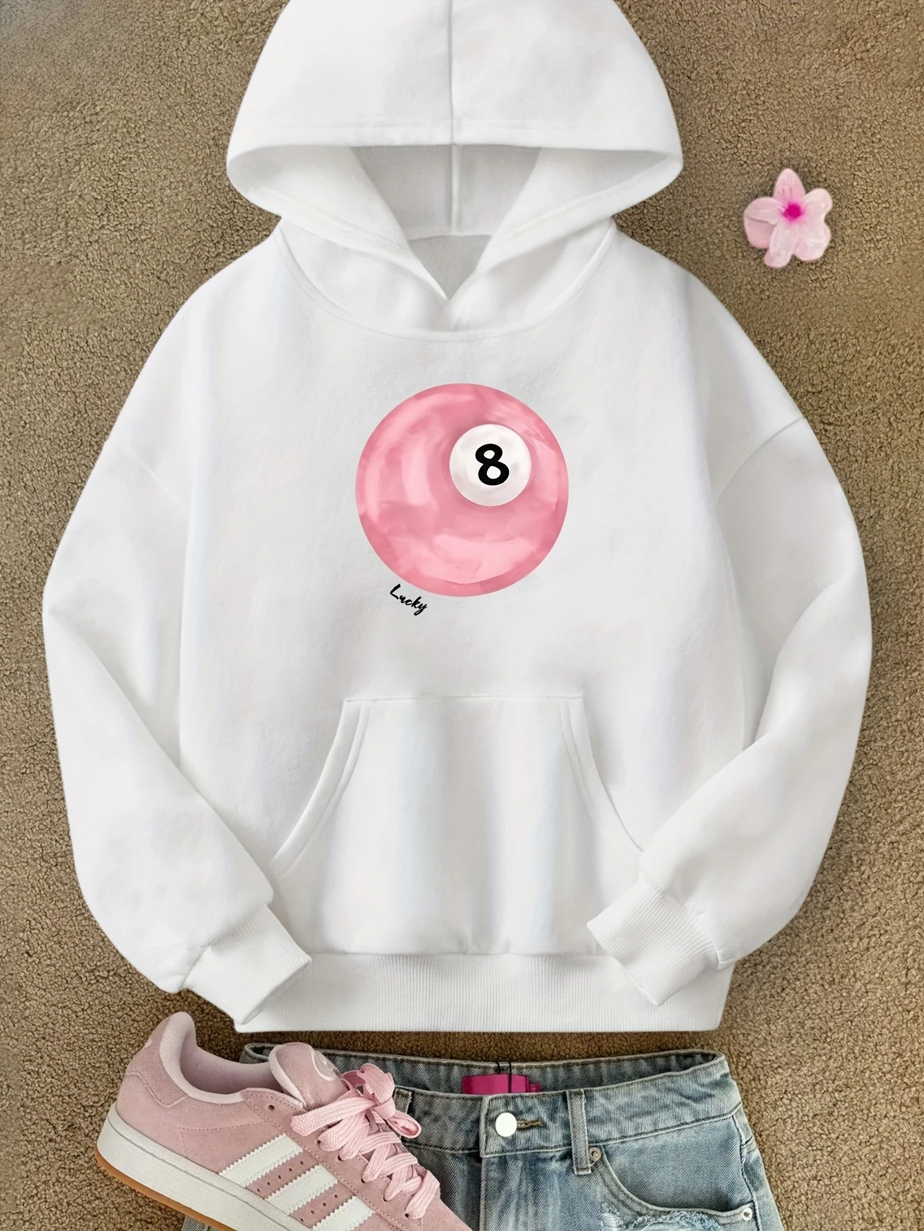 

Men's and Women's Plus Size Printed Top, Loose Casual, Soft, Comfortable and Breathable, Outdoor Sports Loose Pullover Hoodie