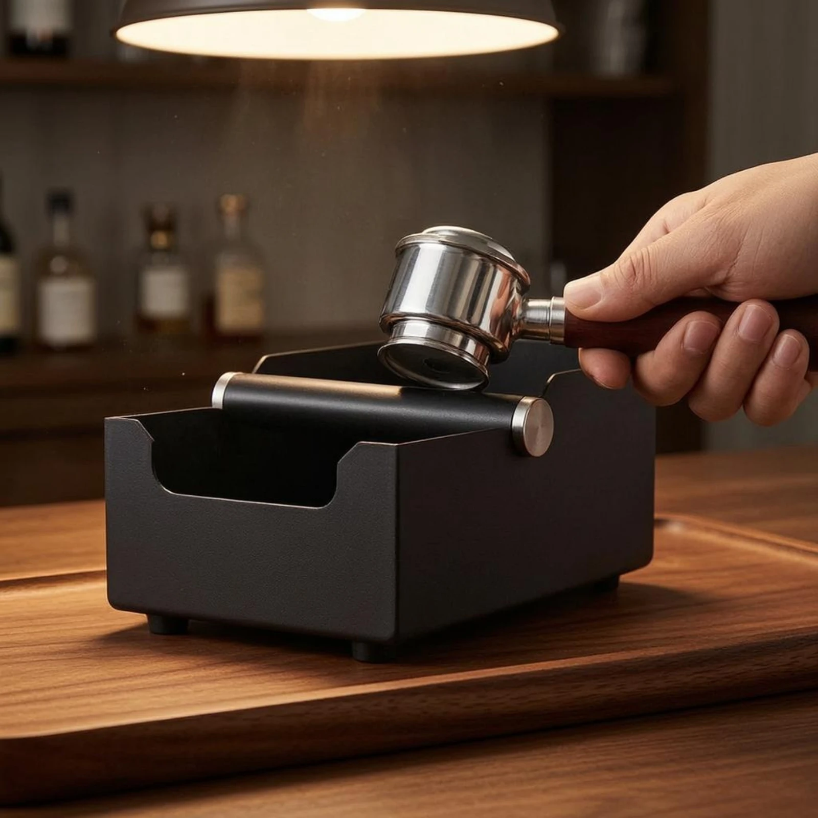 Square Knock Box Cutout Front  - Coffee Knock Box ulasan dan harga
