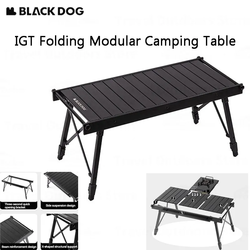 

Naturehike Blackdog IGT Folding Modular Camping Table Outdoor Picnic Multifunctional Combination Table Adjustable Heigh Aluminum