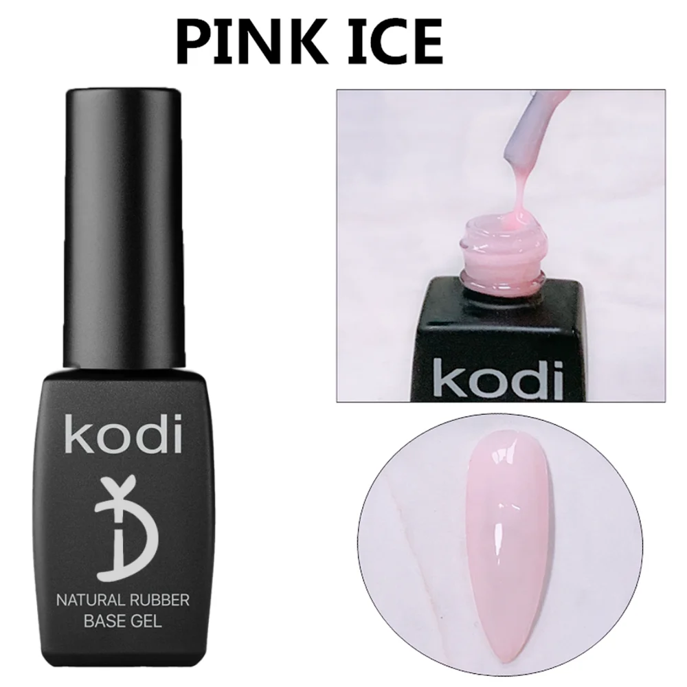 YD KODI PROFESSIONAL Natural Rubble Base Pink Nude Professinal Base UV Gel Lacquer 2 in 1 Color Gel Base Rubber Color 12 ML