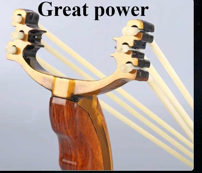 High Precision Outdoor Practical Slingshot with Strong Magnetic Three Card Six Strand Rubber Band