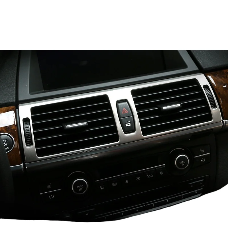 Air Vent Trim Panel for 2008-2018 BMW X5 X6, Center Console Dashboard Decorative Strip, Interior Upgrade Kit