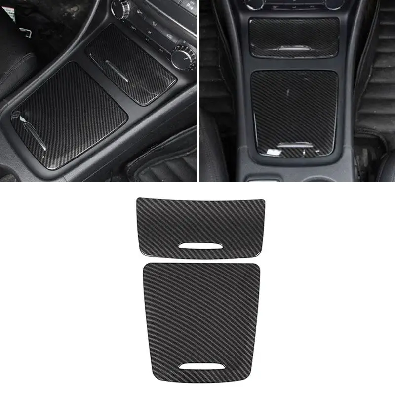 

Для Mercedes Benz A CLA GLA Class W117 W176 X156 2015-2018 Автомобильная центральная консоль, панель переключения передач, ящик для хранения, крышка пепельницы, накладка