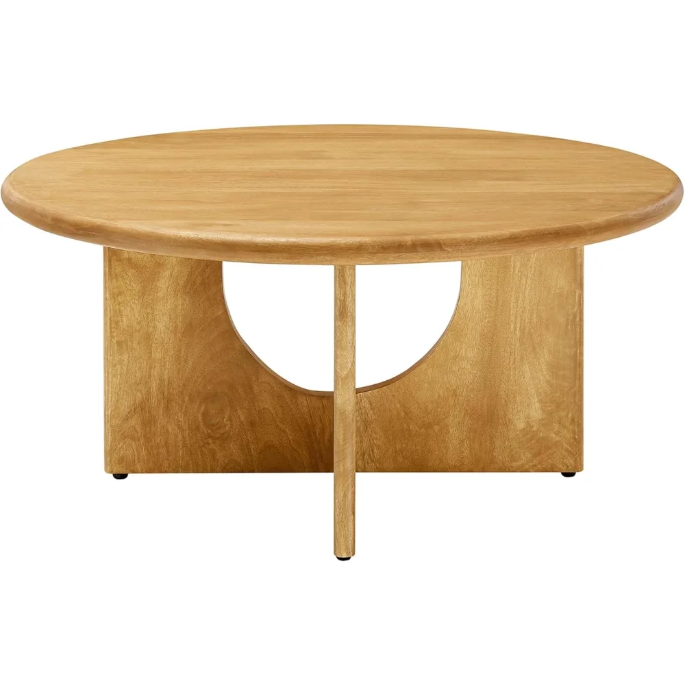 Modway EEI-6594-OAK Rivian Round 34" Coffee Table, Oak