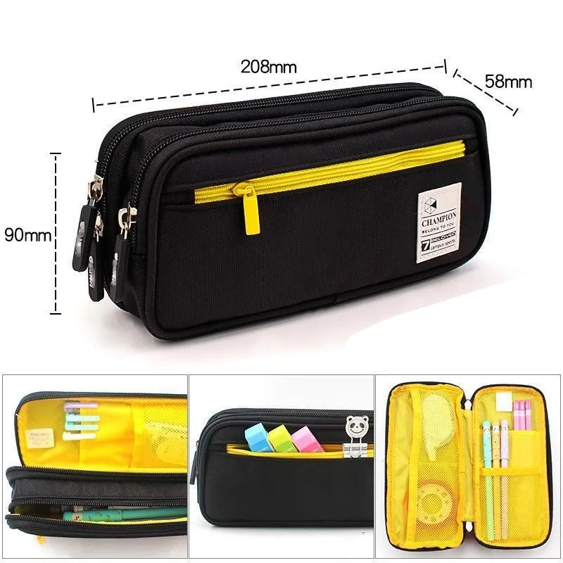 Large Capacity Pencil Case Practical Storage Bag School Pencil Cases Pen Bag Box Student Office Stationery Supplies