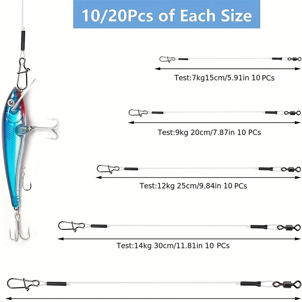 Abrasion Resistant Fluorocarbon Fishing Leader Lines Set Featuring Lightweight Construction and Effective Pressure Test