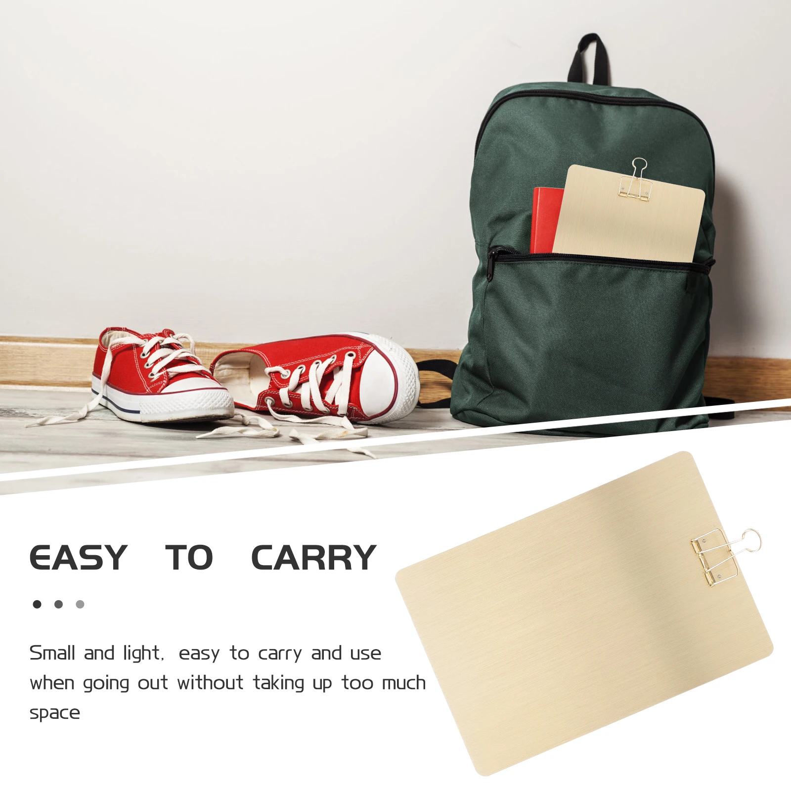 

Portable A4 Writing Board Clipboard Metal Plating Practical Papers Files Menu Small Lightweight Storage Foldable Multi Function