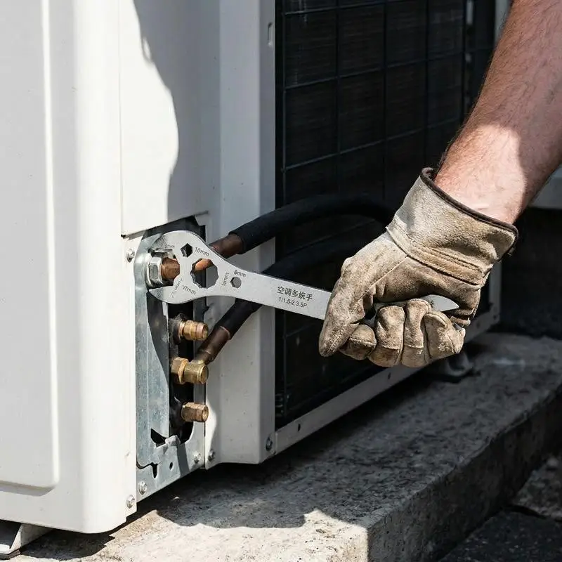 Multifunctional Double End Air Conditioner Wrench for HVAC Repairs