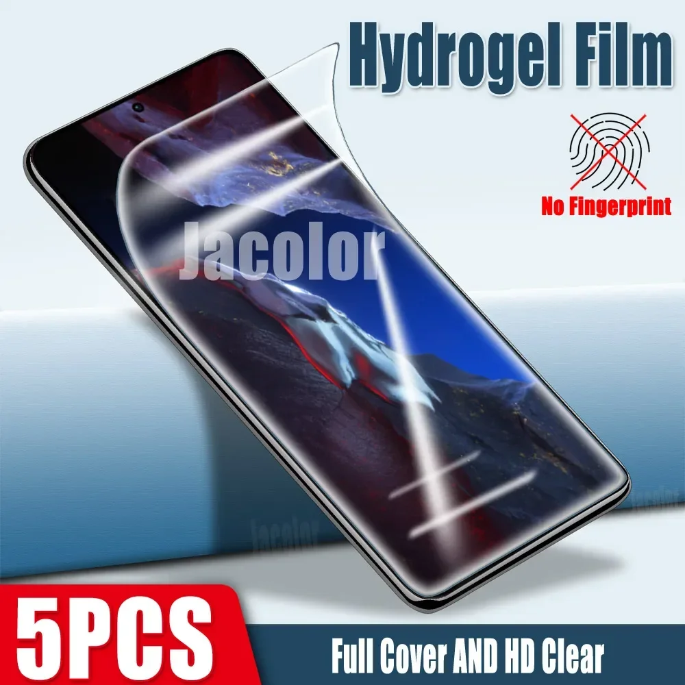 

5pcs Full Cover Hydrogel Film For Xiaomi Poco F5 Pro C65 C40 C 65 40 Water Gel Screen Protector For Xiaomi Poco C65 C40 Xioami