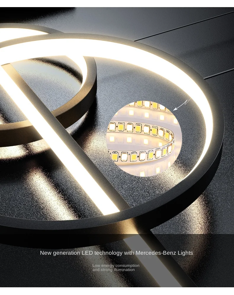 Restaurant Lichter nordischen Kronleuchter Licht Luxus minimalist ischen Esstische Barth eke Designer minimalist ische Streifen beleuchtung – Detail 6
