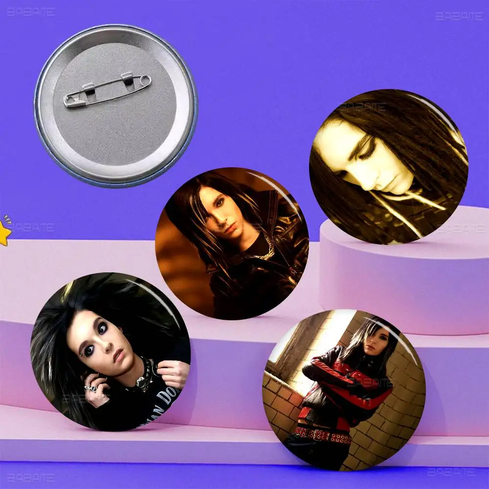 Tom Bill Kaulitz T-Tokio-H-HotelS Cartoon Brooches Anime Badge Round Handmade Brooch Lapel Pins Jewelry for Backpack Clothes