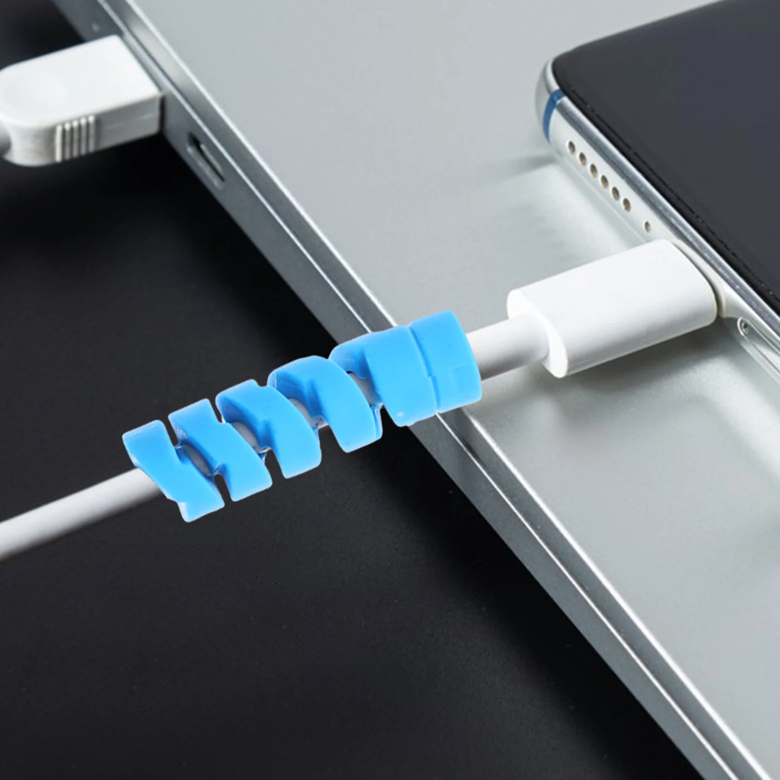 

30Pcs Charging Cable Protector Flexible Silicone Wire Protector Easy to Use and Remove Cable Protectors for Wires