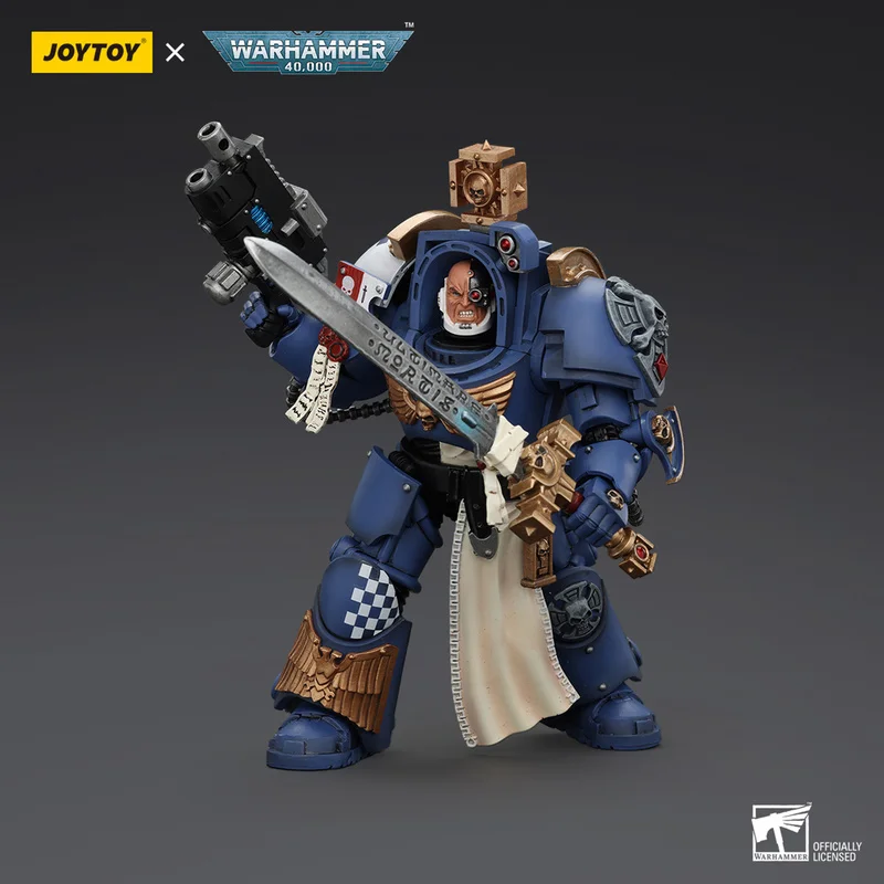 JOYTOY Warhammer 40K 1/18 figurki Ultramarines kapitan w Terminator zbroja Model kolekcja ozdoba zabawki prezenty