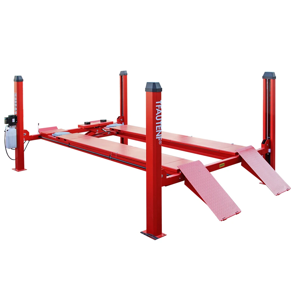 Autenf Trade Assurance Garage Equipment CE Hydraulic Car Four Column Lifter 4 Post Alignment Lift