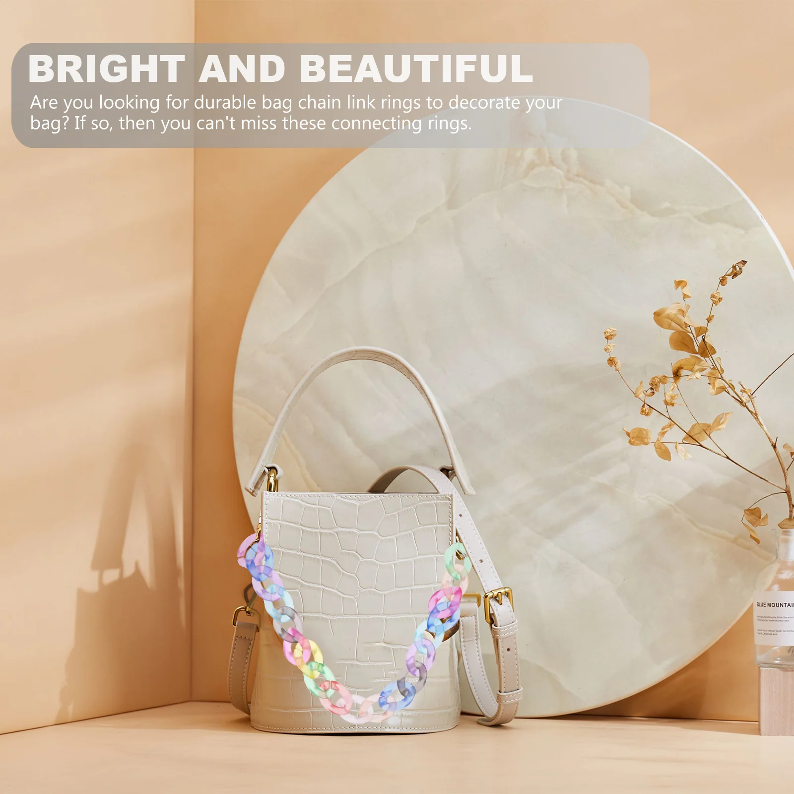 100pcs Acrylic Link Rings For Diy Bag Straps Jewelry Making Craft Projects Durable Chain Connectors Shoulder Strap Ring Art