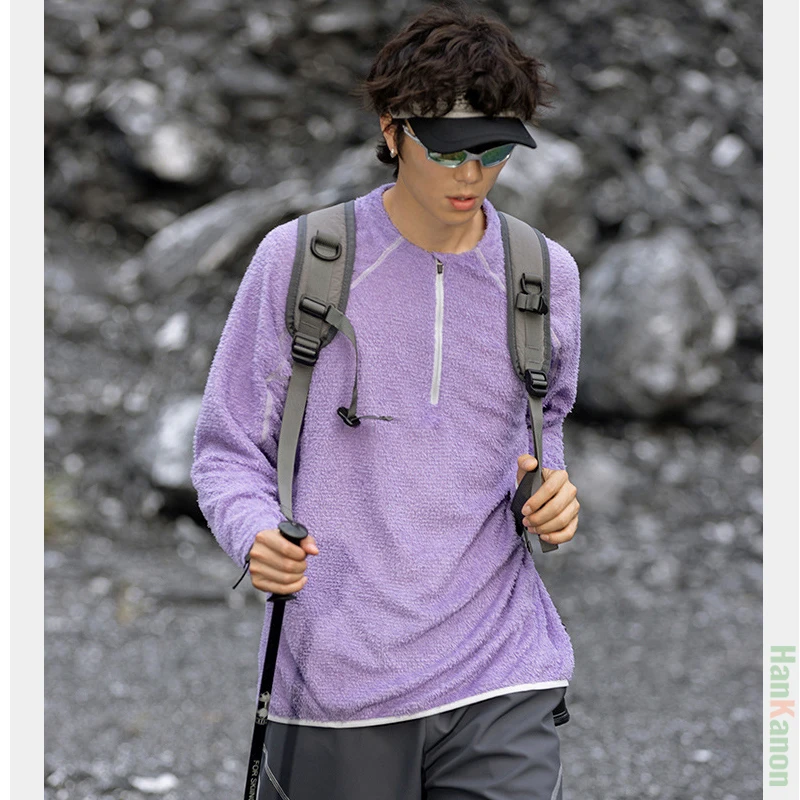 Trendy Outdoor Sweatshirt Unisex: Winter Versatile, Constant Temperature Thermal Insulation, Antibacterial Long-sleeved T-shirt