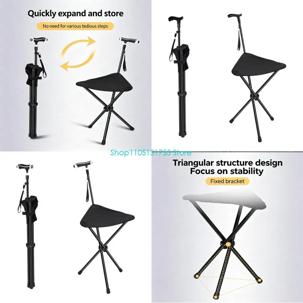 K0EF Convertible Aluminum Adjustable Trekkings with Folding and LED Lighting Feature Outdoor Walking