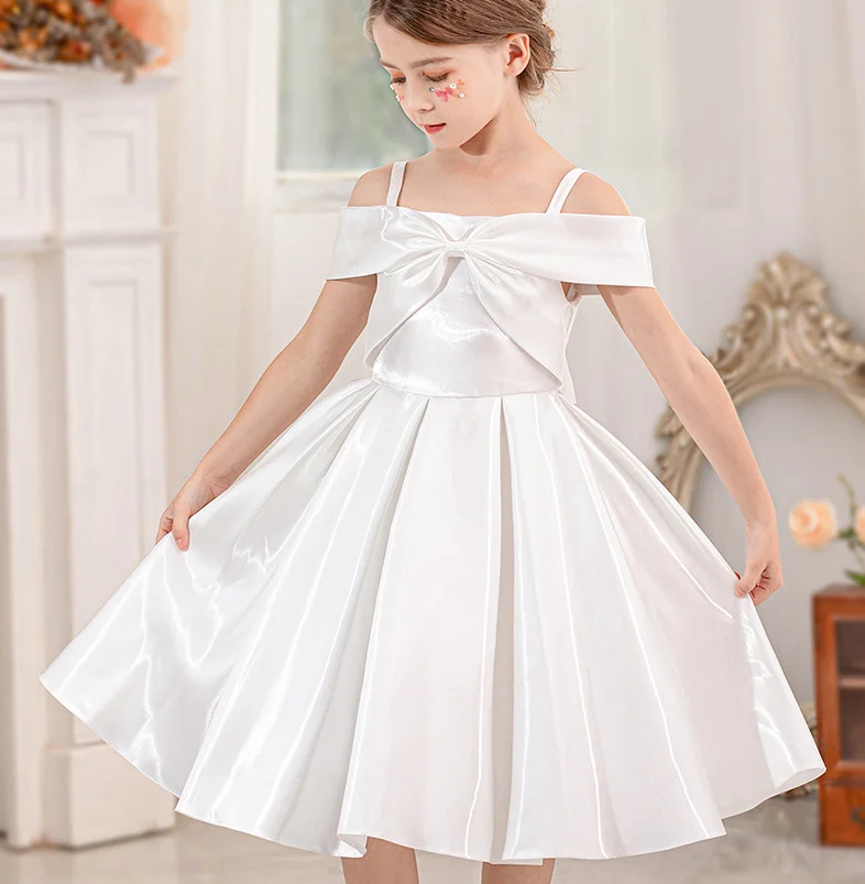 Retail New Baby Girls Boutique Flower Dress, Princess Kids Elegant Party Birthday Dress Holiday 3-7T