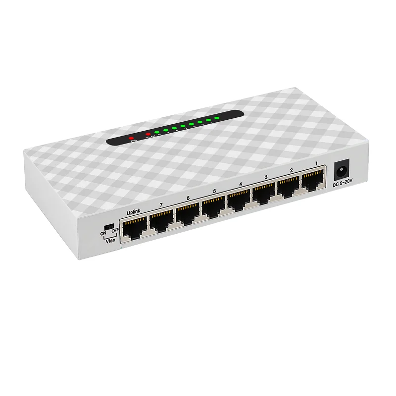 Najnowszy przełącznik sieciowy Diewu 8-portowy 10/100 Mbps Ethernet Switch Sieć Soho