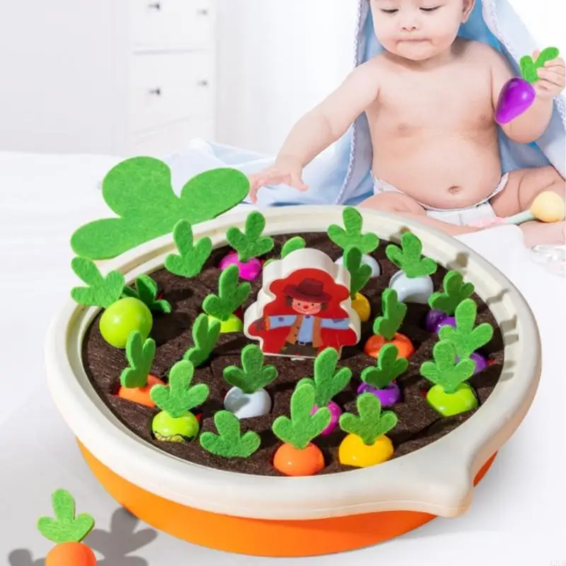 Brinquedo educacional tração cenoura para crianças, formato cor, aprendizagem materiais plásticos seguros