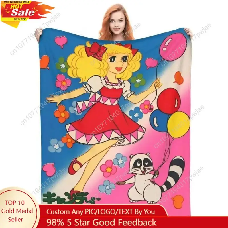 

Candy Candy Manga Blanket Fleece Polyester Drama Adventure Themed Throw Blanket Cooling Blanket Homegoods For Sofa Bed Lounge Gi