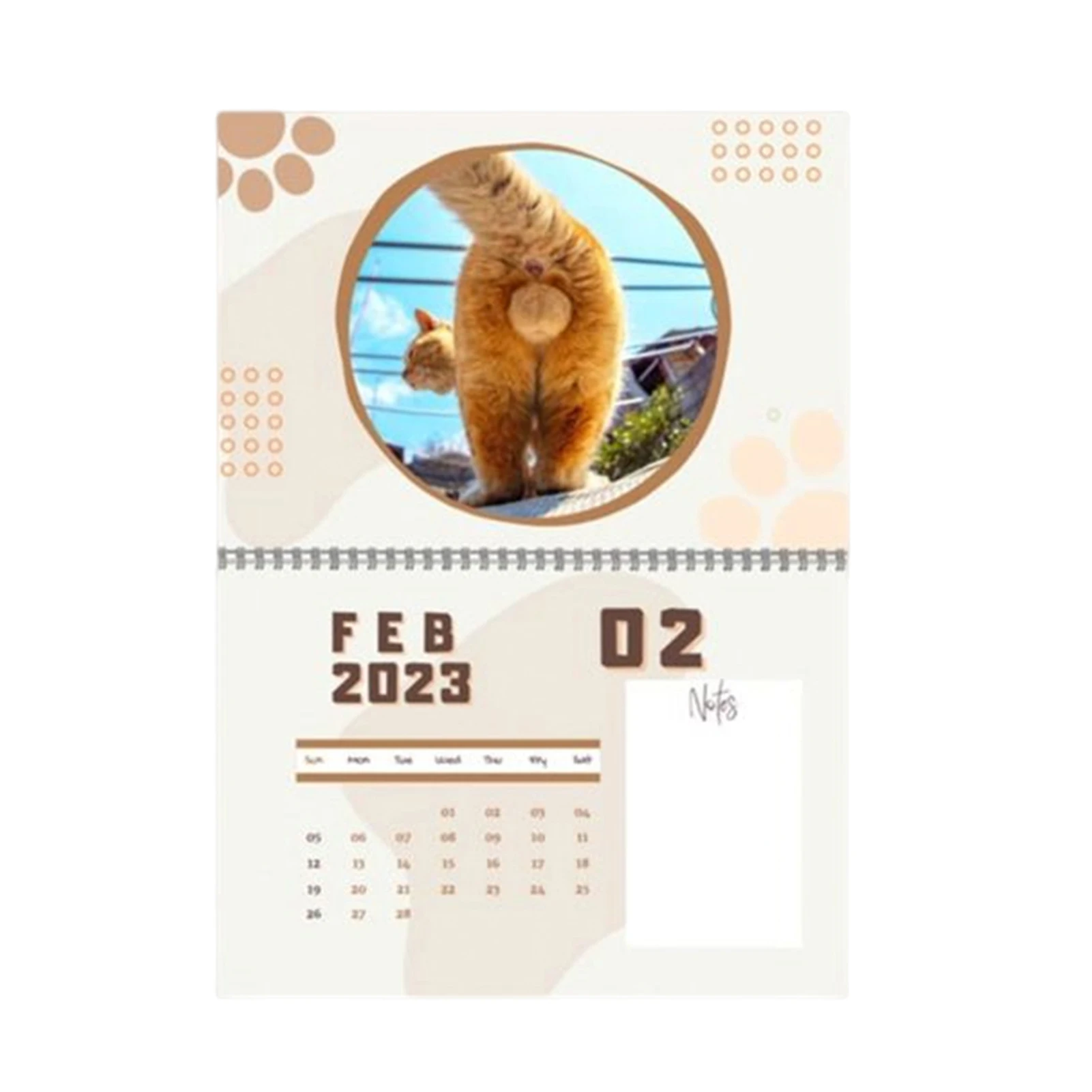 Cat Buttholes Calendar 2023 Cat Printed Wall Calendar In Landscape Format Funny Christmas Gift Lbshipping