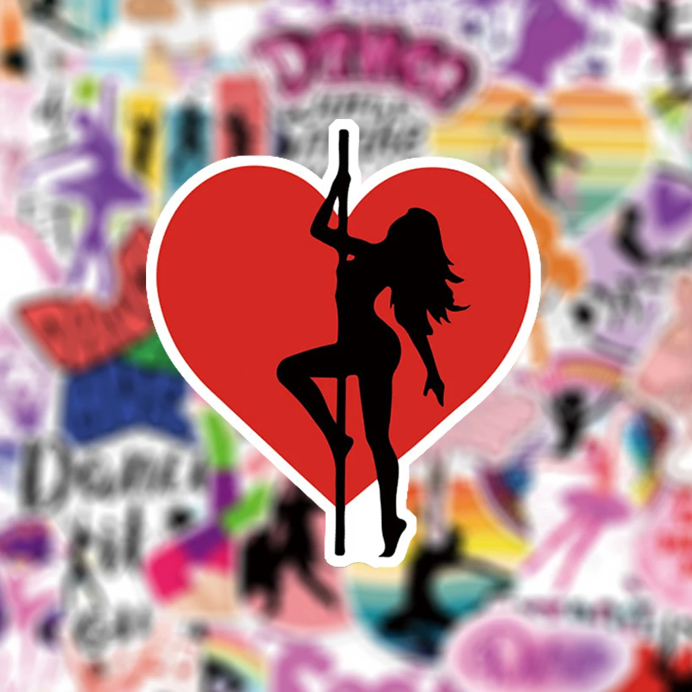 10/30/50pcs Cartoon Ballet Simple Dance Stickers Dancers Graffiti Decals DIY Water Bottle Luggage Phone Waterproof Sticker Decor