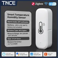 TNCE Tuya Wifi/Zigbee Smart Temperature And Humidity Sensor Indoor Hygrometer Controller Monitoring Work with Alexa Google Home