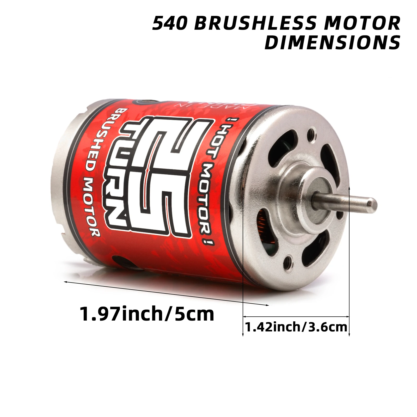 RCXAZ 540 Brushed Motor Matched AEY60 Bidirectional 60A Brushed ESC Combo, RC Upgrade Mod Kit For 1/10 RC Vehicle Arrma Traxxas HSP Redcat RC4WD Tamiya Axial SCX10 D90 1/10 RC Crawler Offroad Truck Buggy - Random Recon