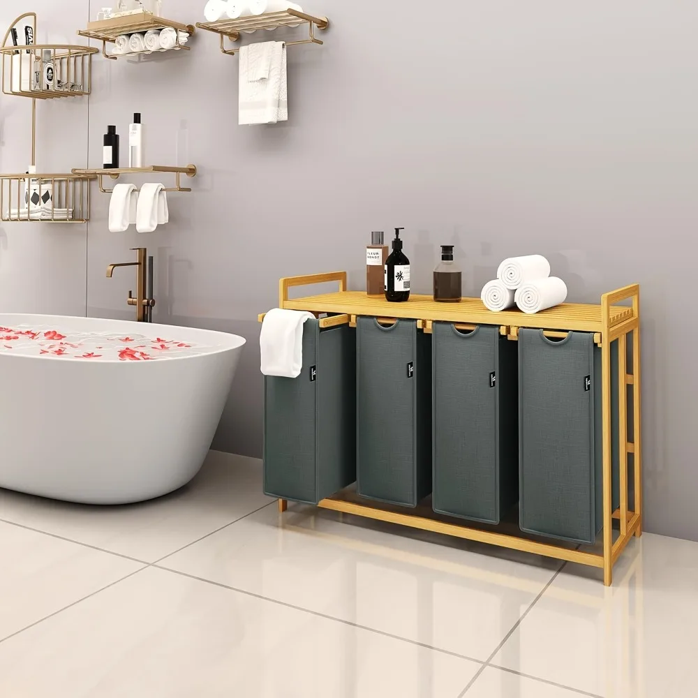 

Four Drawer Single Tier Laundry Hamper, Laundry Hampers
