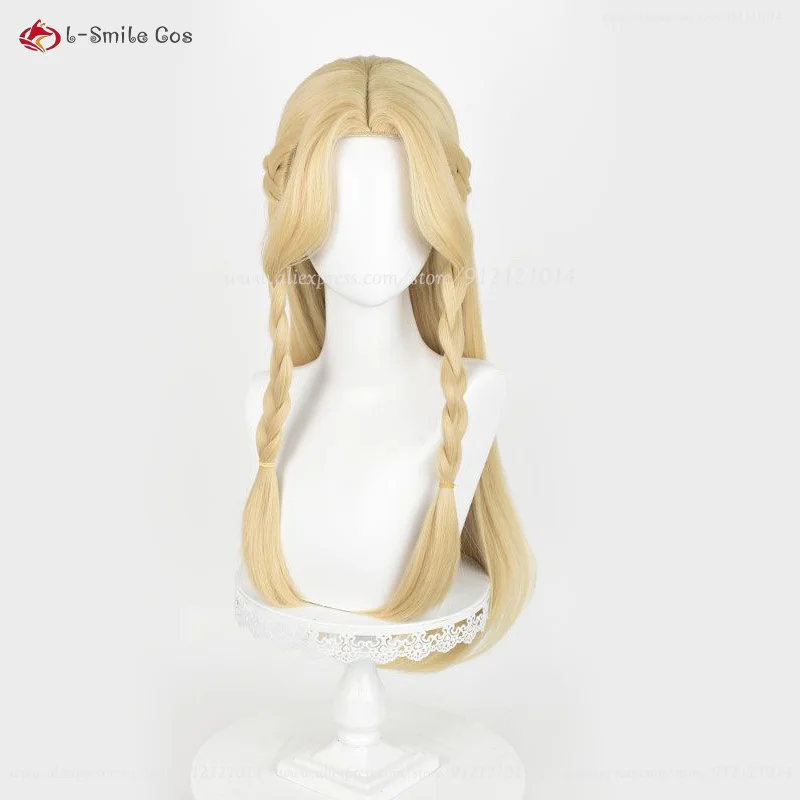 Anime Marcille Donato Cosplay Wig 70cm Long Blonde Golden Pre Braided Wig Heat Resistant Synthetic Hair Marcille Wigs + Wig Cap