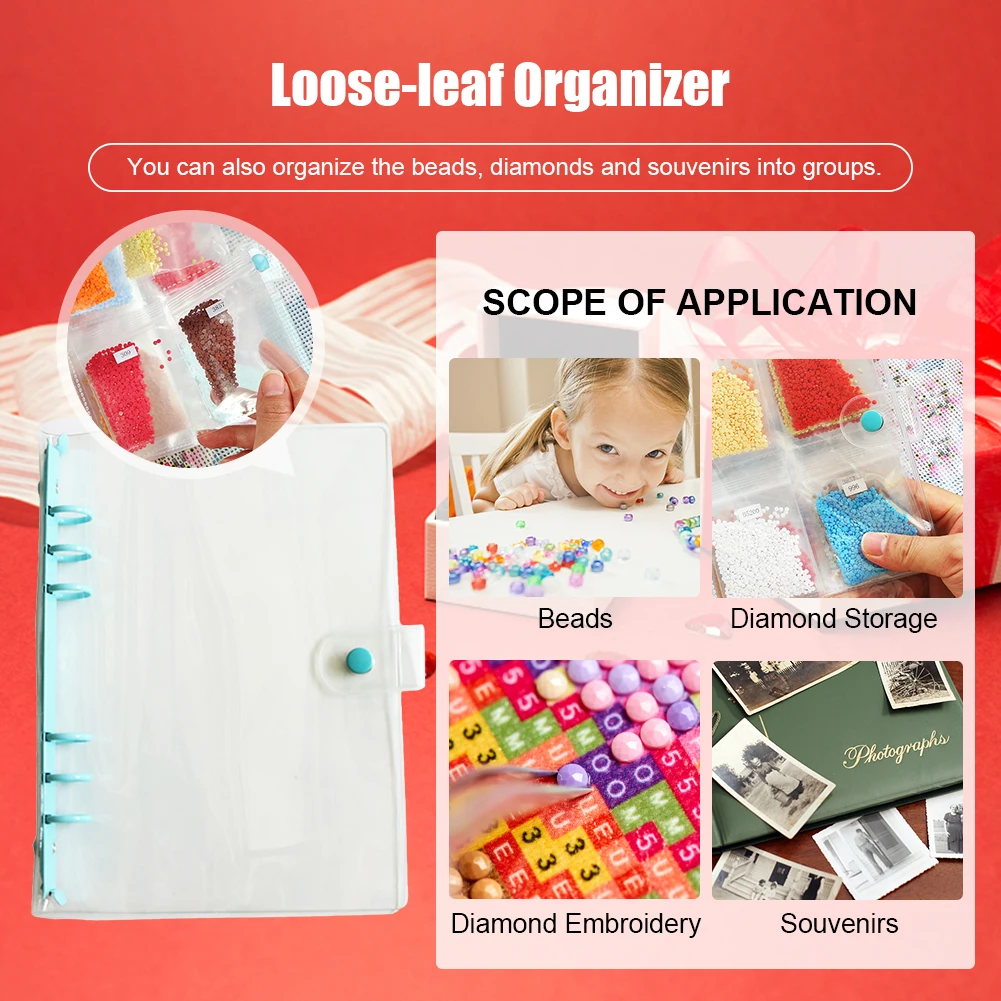Bags Clear Loose Leaf Organizer Book Painting Storage Book Clear Loose Leaf Self Sealing Bags Accessories
