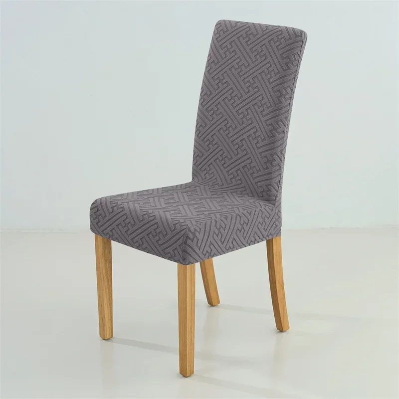 1/4 stücke Jacquard Esszimmer Stuhl Abdeckung Stretch Anti-schmutzig Stuhl Abdeckungen Wohnkultur Küche Sitz Schonbezug für Bankett party Hochzeit – Detail 22