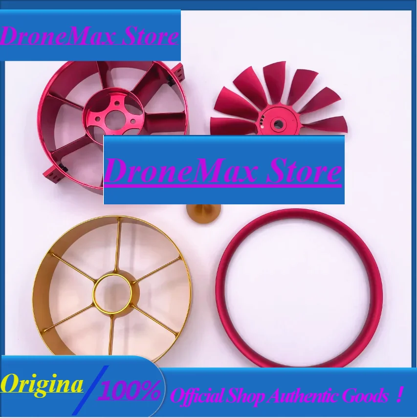 BoMasJP 80mm 12 Blades Full Metal Aluminum Alloy EDF System 3055 2200KV Motor 4S 6S 2.9kgs 3.2kgs Thrust Weight