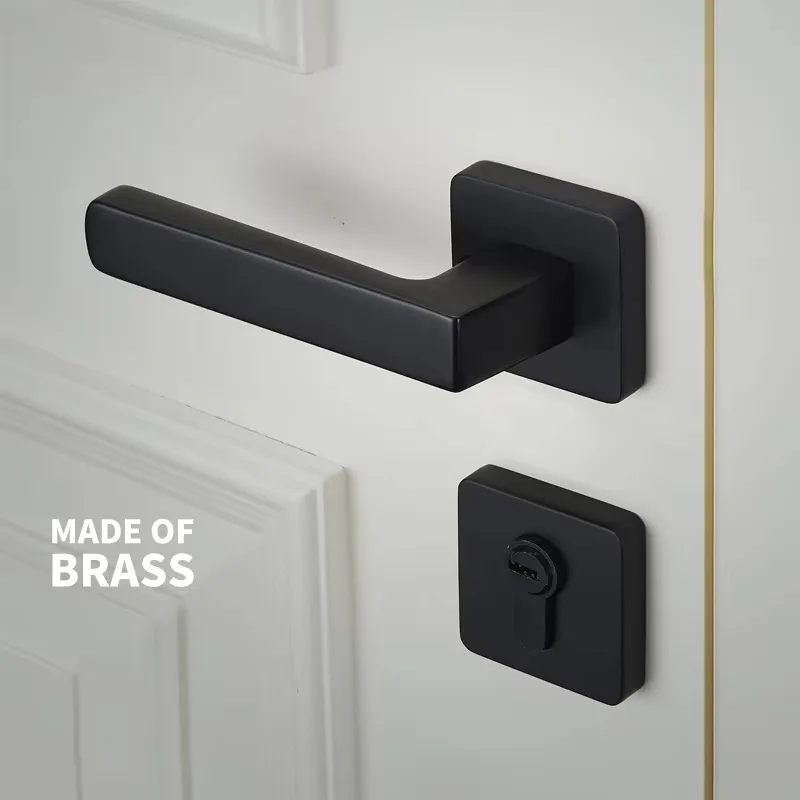 

Simple Air Solid Wood Door Independent Lock Set European Indoor Bedroom Silent Magnetic Independent Wooden Door Lock