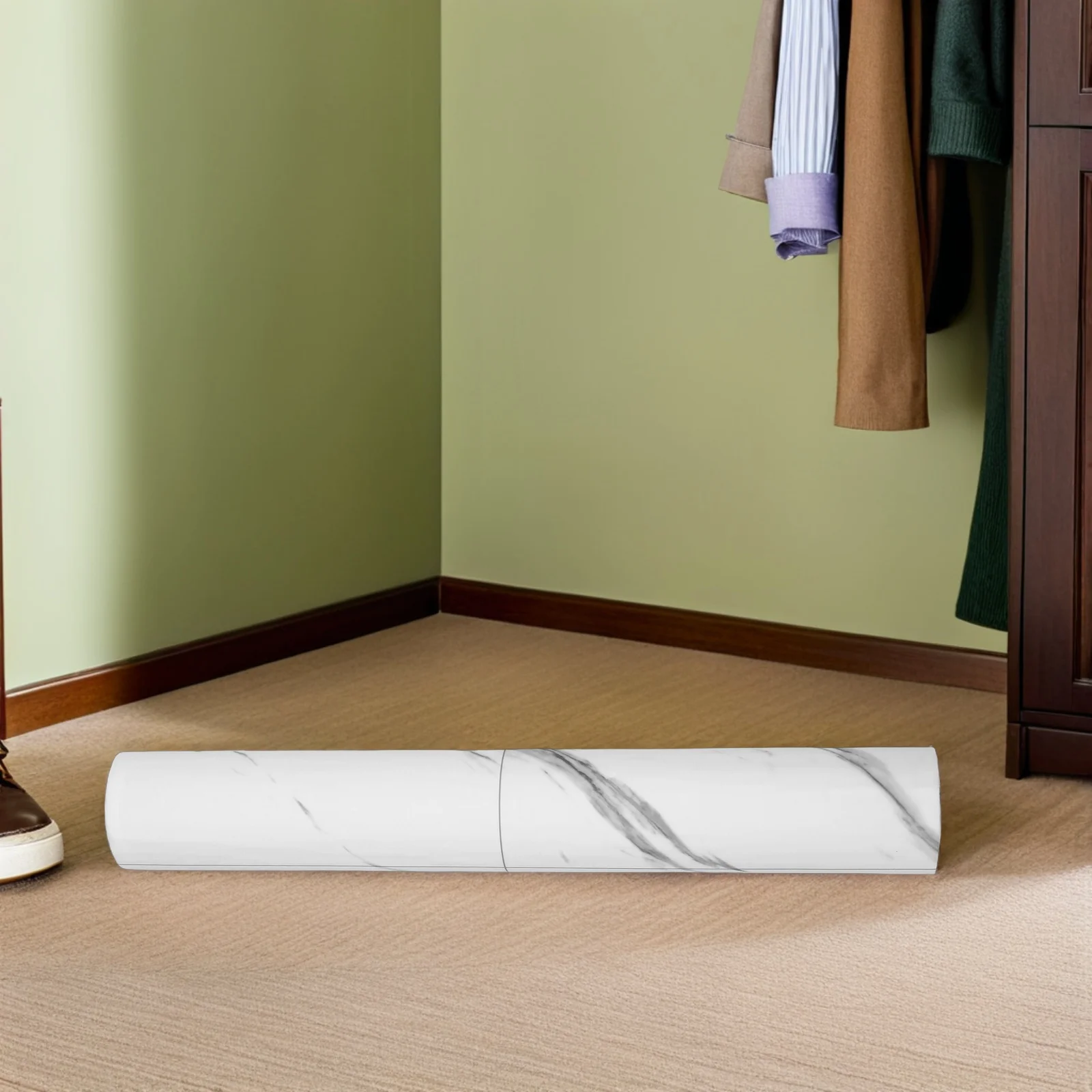 1 لفة ذاتية اللصق بلاط الأرضيات البلاستيكية قشر عصا الأرضيات ملصق مقاوم للماء المطبخ الحمام غرفة المعيشة الاستخدام التجاري سهلة