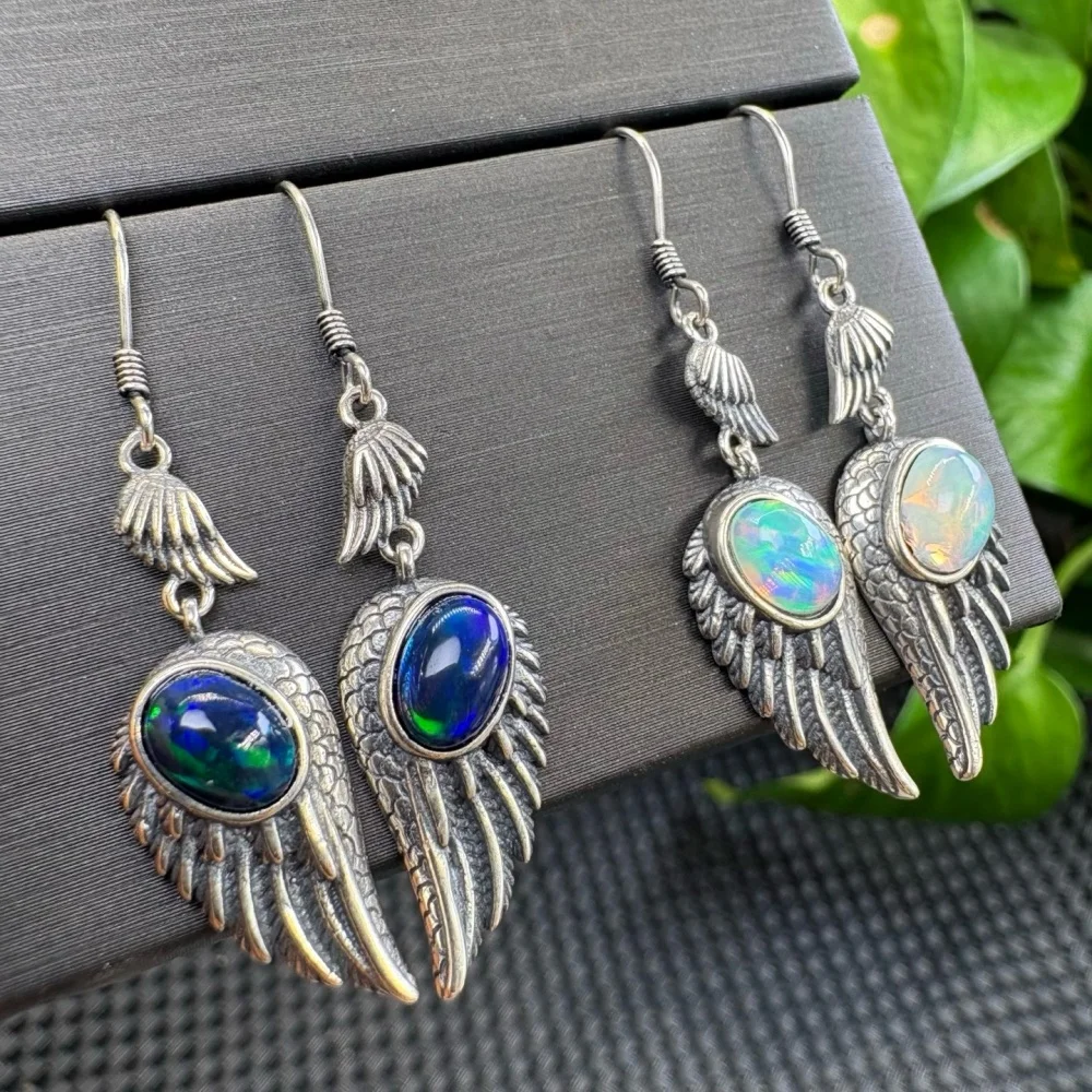 handmade-natural-colored-opal-wings-crystal-quartz-stud-earring-for-children-birthday-gift-idea-children's-jewelry