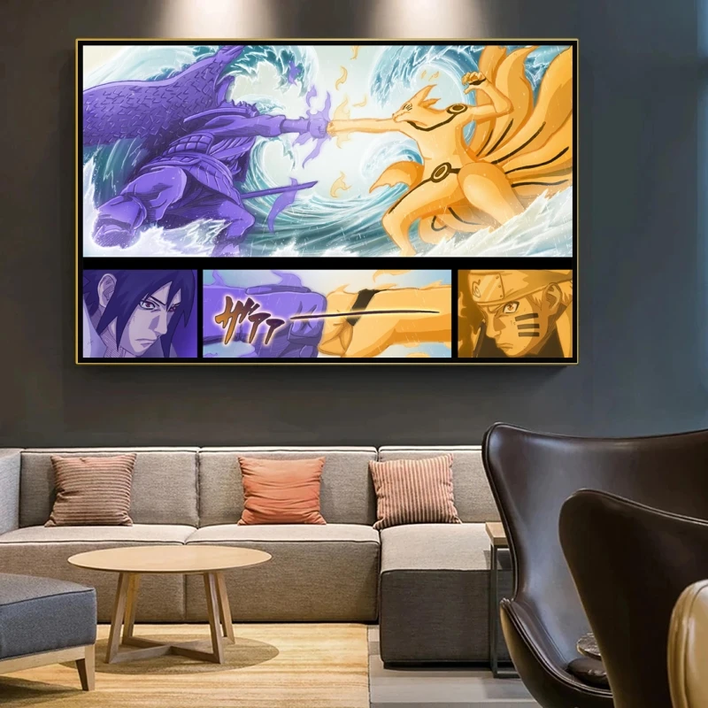 

Canvas Printing Naruto Posters Uzumaki Naruto Classic Anime Figures Jiraiya Room Wall Art Decor Kids Toys Modern Home Images