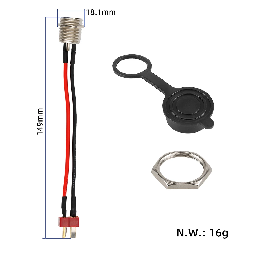 B68A Electric Scooter Charging Interface Power Cable Charging Socket For KUGOO PRO Scooter Parts Accessories Style A