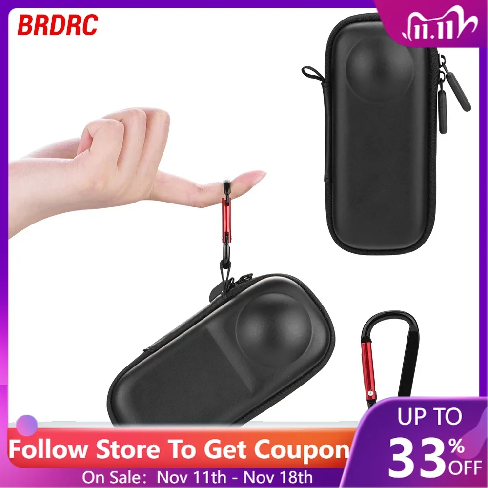 BRDRC Mini Storage Case for Insta360 X4 Anti-Scratch Shock Absorption Protection Bag For Insta 360 X4 Action Camera Accessory