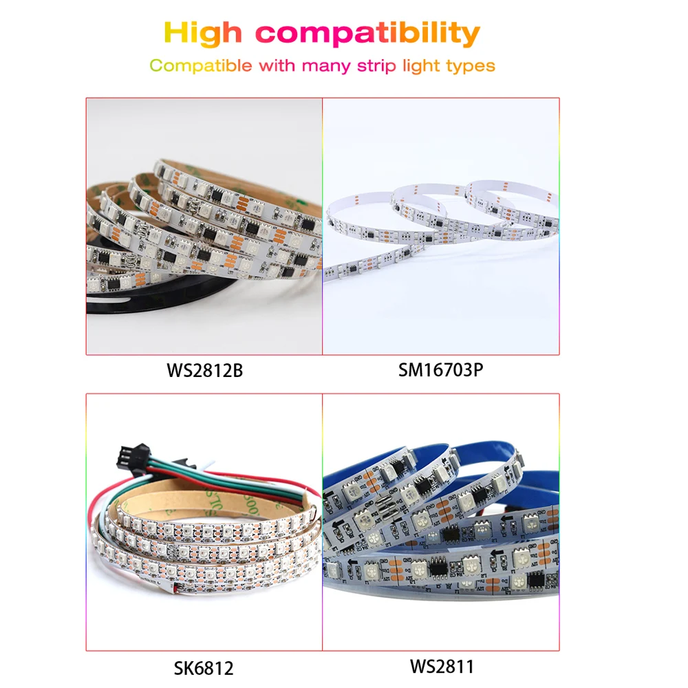 Imagem -04 - Gledopto-wi-fi Digital Rgb Led Strip Controlador Faixa de Led Endereçável Controle App para Ws2812b Ws2811 Sk68112 dc 524v Gl-c008wl