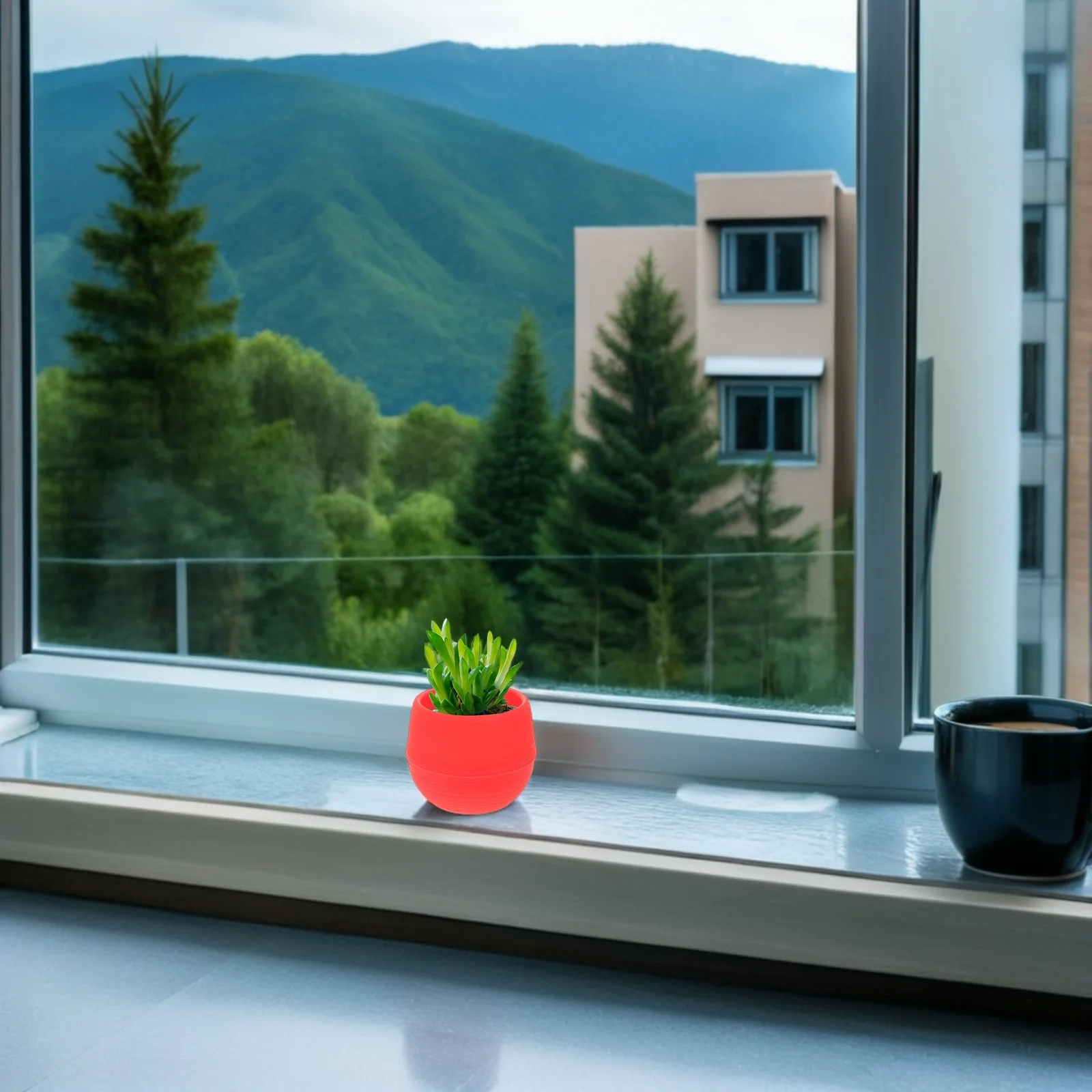 

10pcs 3 Inch Mini Succulent Pots Self Watering Drainage Holes Creative Resin Planters For Indoor Home Garden Desk Decor