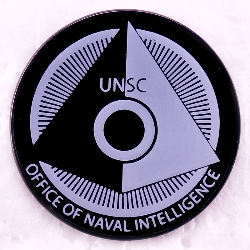 UNSC Office of Naval Intelligence broche de botón Halo Fanon esmalte Pin joyería decorar