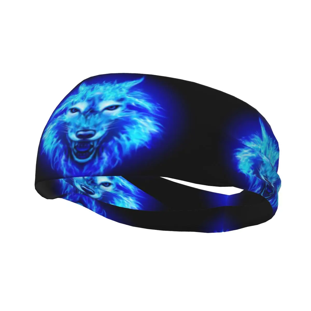 Sports Sweatband Breathable Headband Sweat Hair Head Band Fire Wolf Yoga Headband